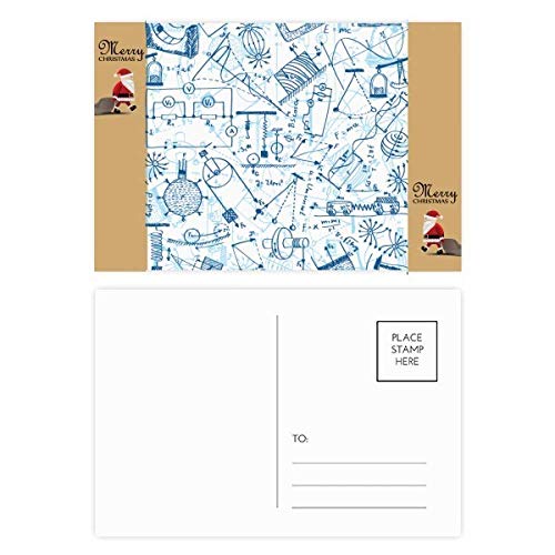 Cartes de remerciement Père Noël bleu lot de 20 à offrir ou envoyer