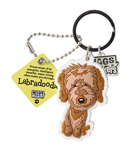 Wags and Whiskers Labradoodle - Llavero con soporte para llaves (886767110684)