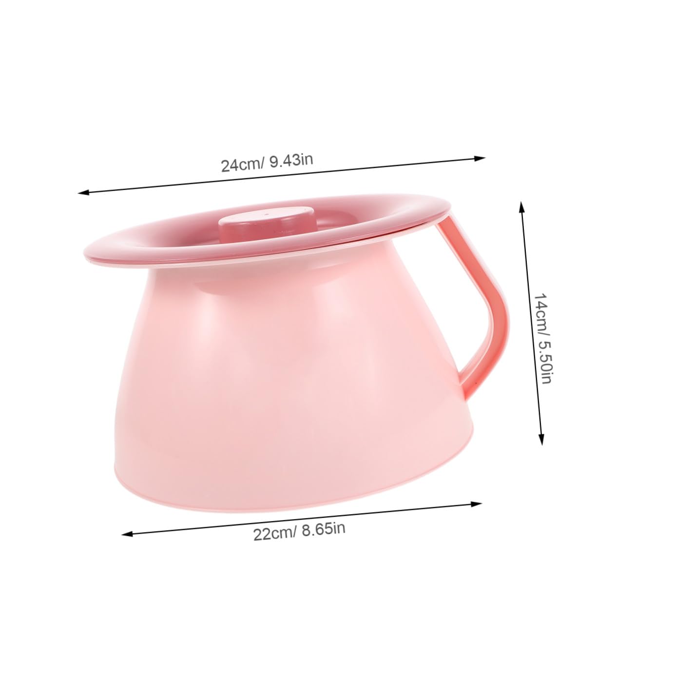 Tragbares Kinder Nachttöpfchen aus Kunststoff mit Deckel und Griff, Rosa
