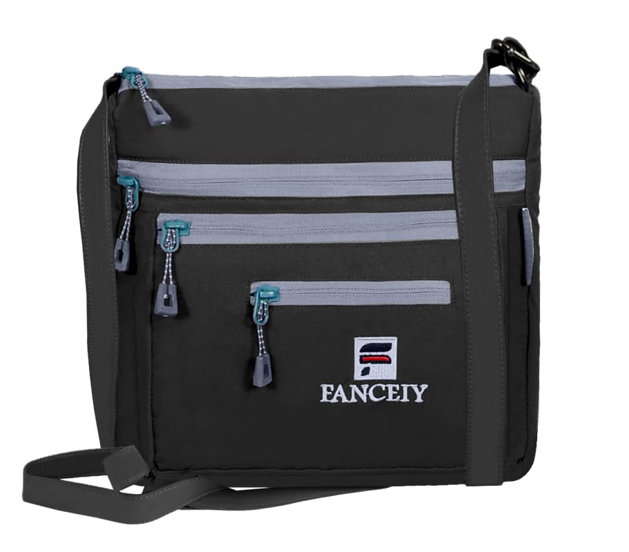 FANCEIY Waterproof Crossbody Bag Stylish Mini Shoulder Purse with Adjustable Strap, Multiple Pockets, and Internal Pocket Unisex Sling/Cross-body Bag 5 Liters (Blue Grey) (B0CTG3HTFL) Amazon Price History, Amazon Price Tracker