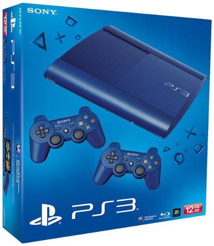 PS3 Konsole Super Slim 12GB (inkl. 2x Controller) - Blau