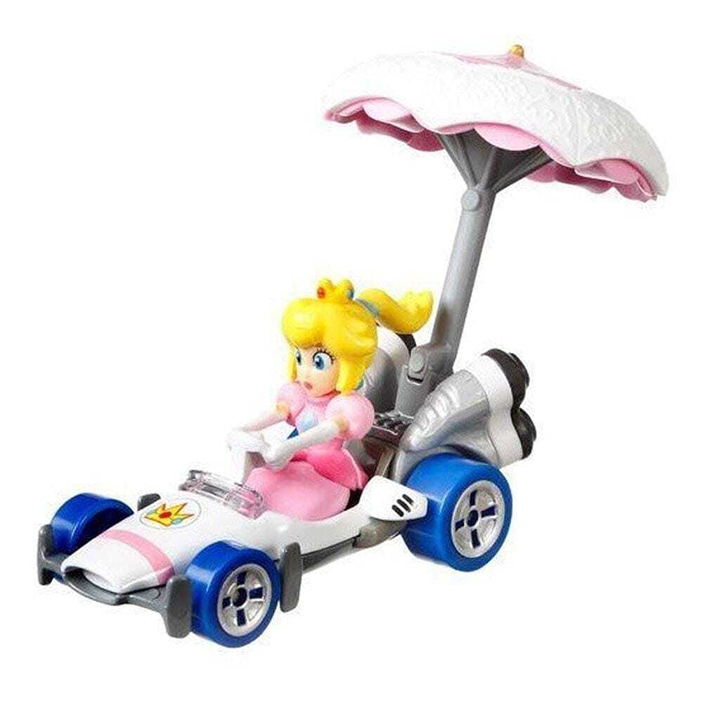 Hot Wheels DieCast Mario Kart Princess Peach in BDasher Kart with
