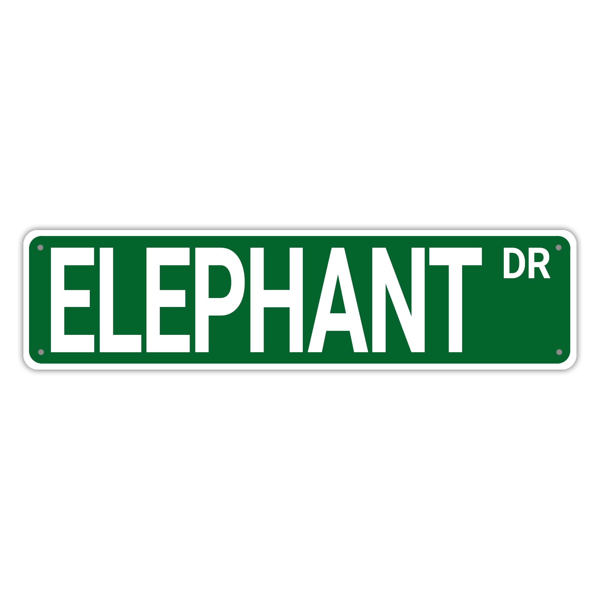 Elephant Dr Retro Tin Signs Aluminum Metal Plaque Porch Decor Home Kitchen Bathroom Club Wall Yard Coffee Funny Decor 4x16 Inch