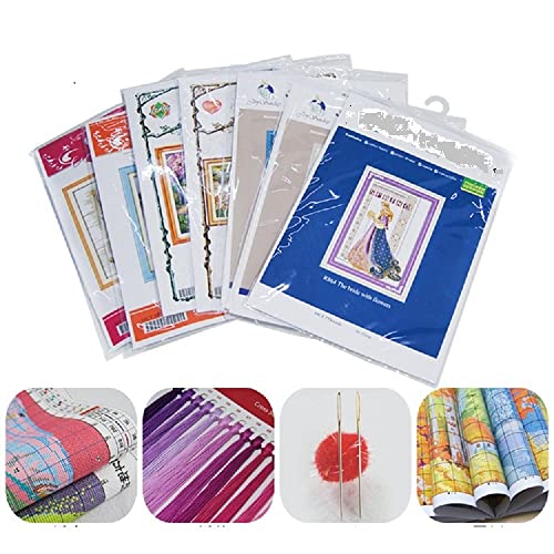 Arazadr Diy Cross Stitch Stamped Starter Kits For Home Decor, 3 Strands 11Ct Pre-Printed Fabric Embroidery Diy Crafts Needlepoint Kit For Beginners Adults And Kids- Skull Pattern, 11.81×15.75Inch #TOP5