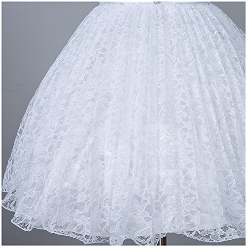 FREE FISHER Kids Girls Pleated Lace Dress Prom Party Pageant White
