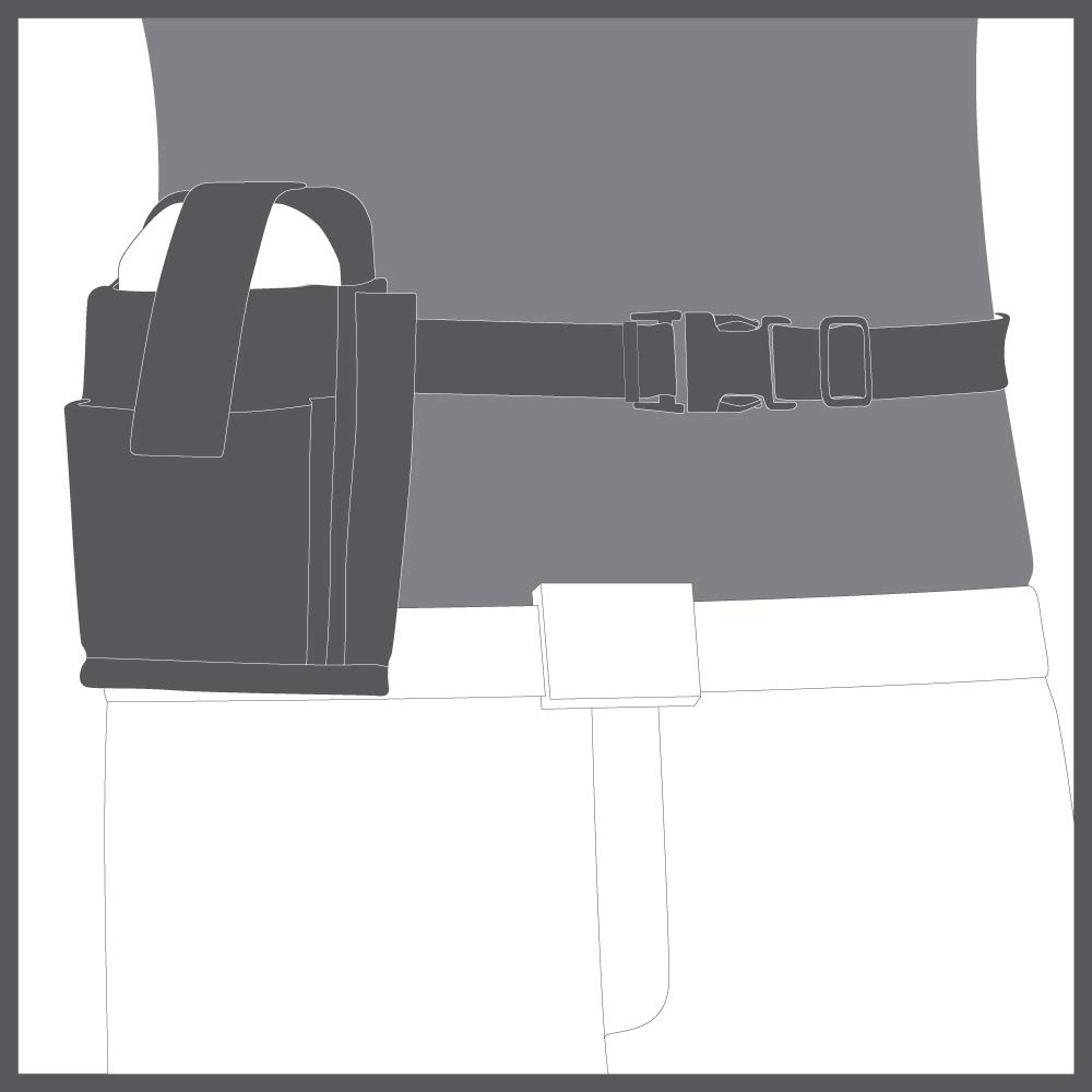 MOBILIS Holster pour Terminal de Saisie & Smartphone Ceinture et Poche Accessoires Système Mains Libres Taille M (Taille Max Appareil 10 x 16 x 3.5 cm)