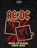 AC/DC T Shirt Back in Black Tour 1980 Band Logo Official Unisex Black XL #2