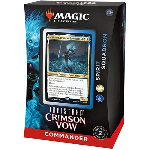 Magnalube-G Magic: The Gathering Innistrad: Crimson Vow Commander Deck – Spirit Squadron (White-Blue)