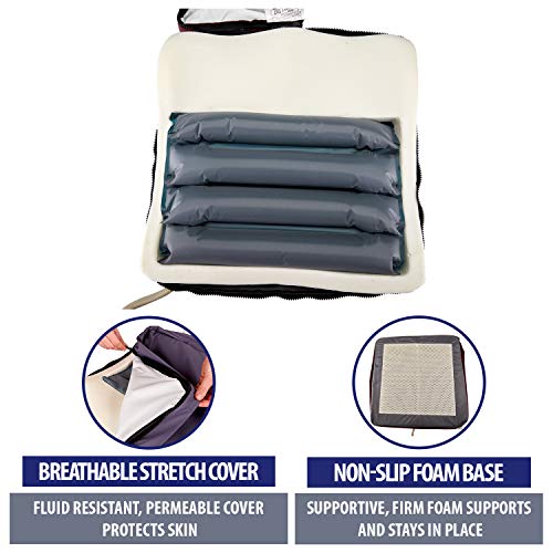 M PAIN MANAGEMENT TECHNOLOGIES Alternating Pressure Wheelchair Cushion by MobiCushion - Pneumatic Air Pillow - Relief for Pressure Sores - Battery Operated