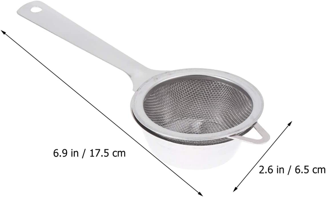 Feinmaschiges Sieb aus Edelstahl, Küchensieb, Drahtsieb, Mehl, Pulver, Sieb, Sieb, Lebensmittel, Teesieb, Sieb, Sieb, Küchengeräte(Size 2)