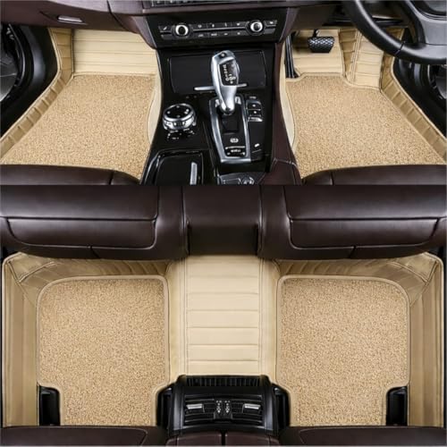Image of 10D Premium Leatherette Car Foot Mat for Nissan xtrail 7seater 2024 onw| Luxurious & Elegant Look | 100% Waterproof and Dust Proof | Custom Fitted 10D Car Floor Tray Mat -Full Biege