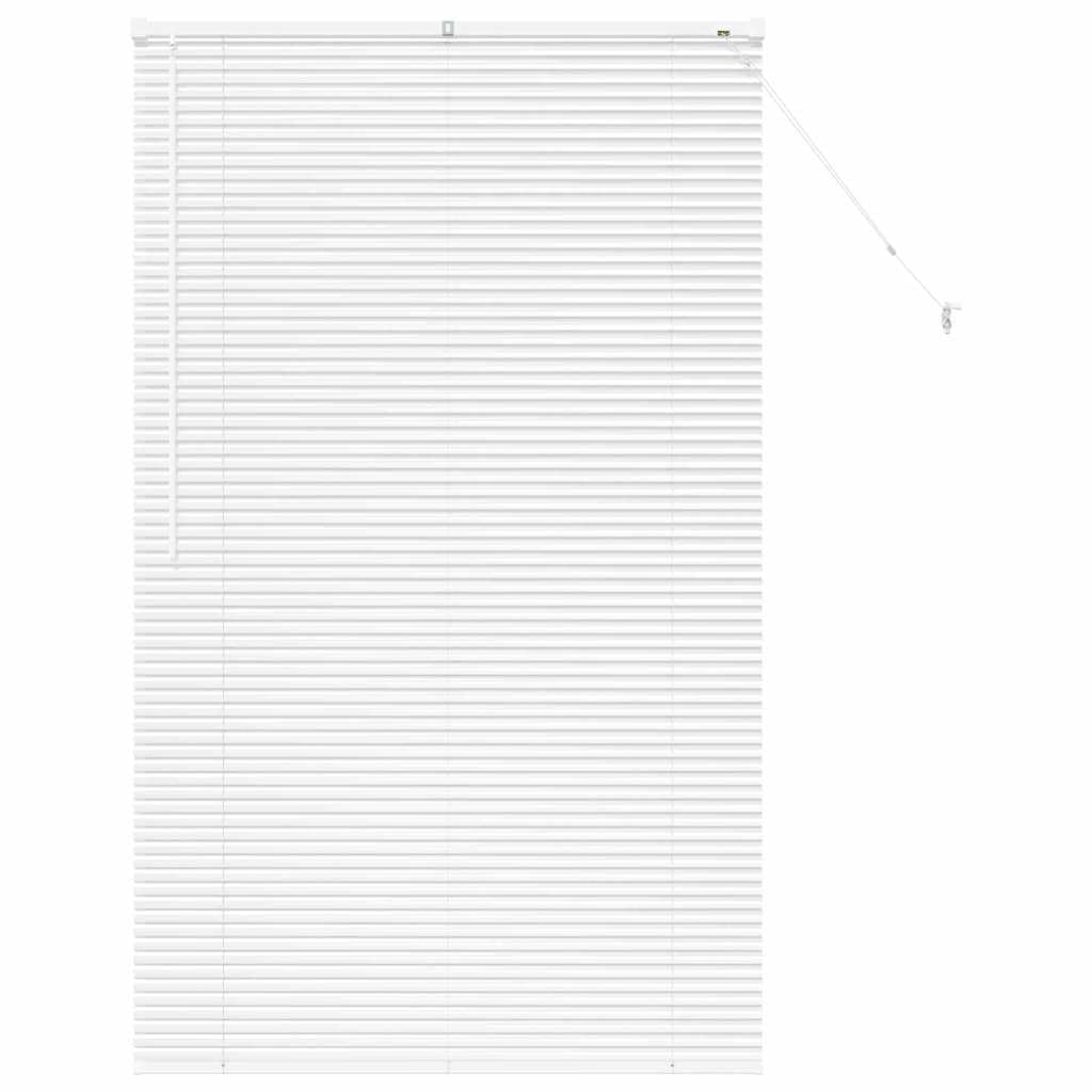 vidaXL Venetian Blinds Height Adjustable White 175 x 105 cm Aluminium, Modern Rectangular Aluminum Blinds, Adjustable Indoor Window Treatments, Light Control Privacy for Home Decor, Office