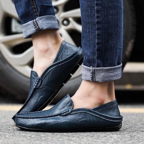 Mocasines de cuero para hombre con diseño transpirable y comodidad suave 6