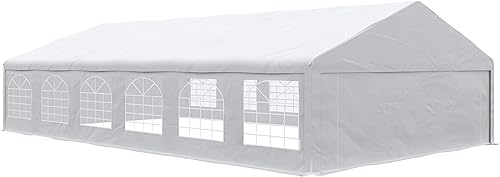 Miniatura 8 de Outsunny Tienda de campaña y garaje para fiestas de 39 x 23 pies tienda grande para exteriores con paredes laterales y ventanas extraíbles tiendas