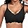 Jiuday Damen BH ohne Bügel Spitzen Soft BH Große Brüste Starker Halt Push Up Bügelloser Bustier Gepolstert Seamless Bequemer Nahtloser Bra V-Ausschnitt Minimizer Bralette (Schwarz,2XL)