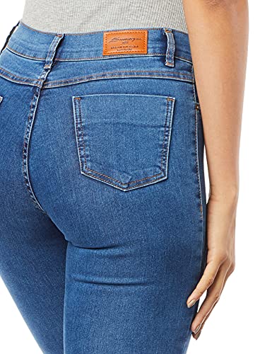 Sawary Jeans Calça skinny, Feminino, Azul, 38