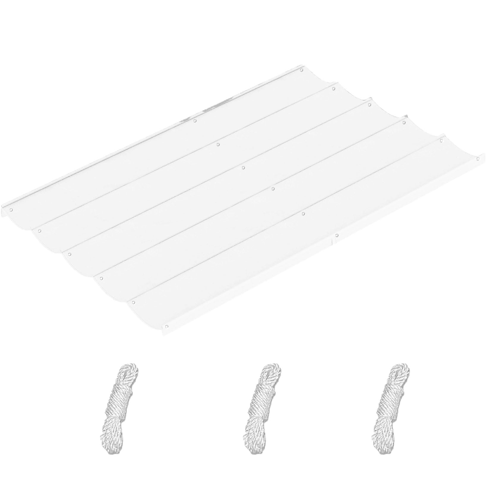 Toile pergola réglable et imperméable blanche de 145x360 cm tout temps