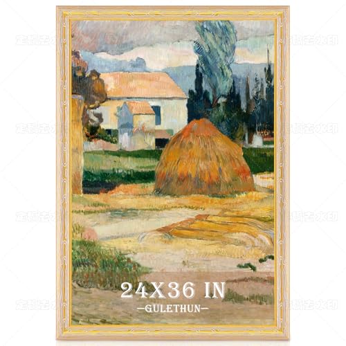 24x36 Frame Gold Vintage Picture Frames 24 by 36 Transitional Modern Rustic Poster Frame Ornate Border Design Photo Frame for Home Decor Horizontal & Vertical Mount Available in Sizes & Colors