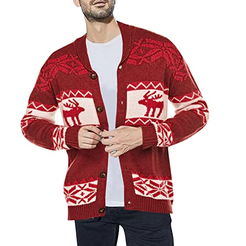 Manteau d'hiver homme décontracté pour les fêtes de Noël en famille