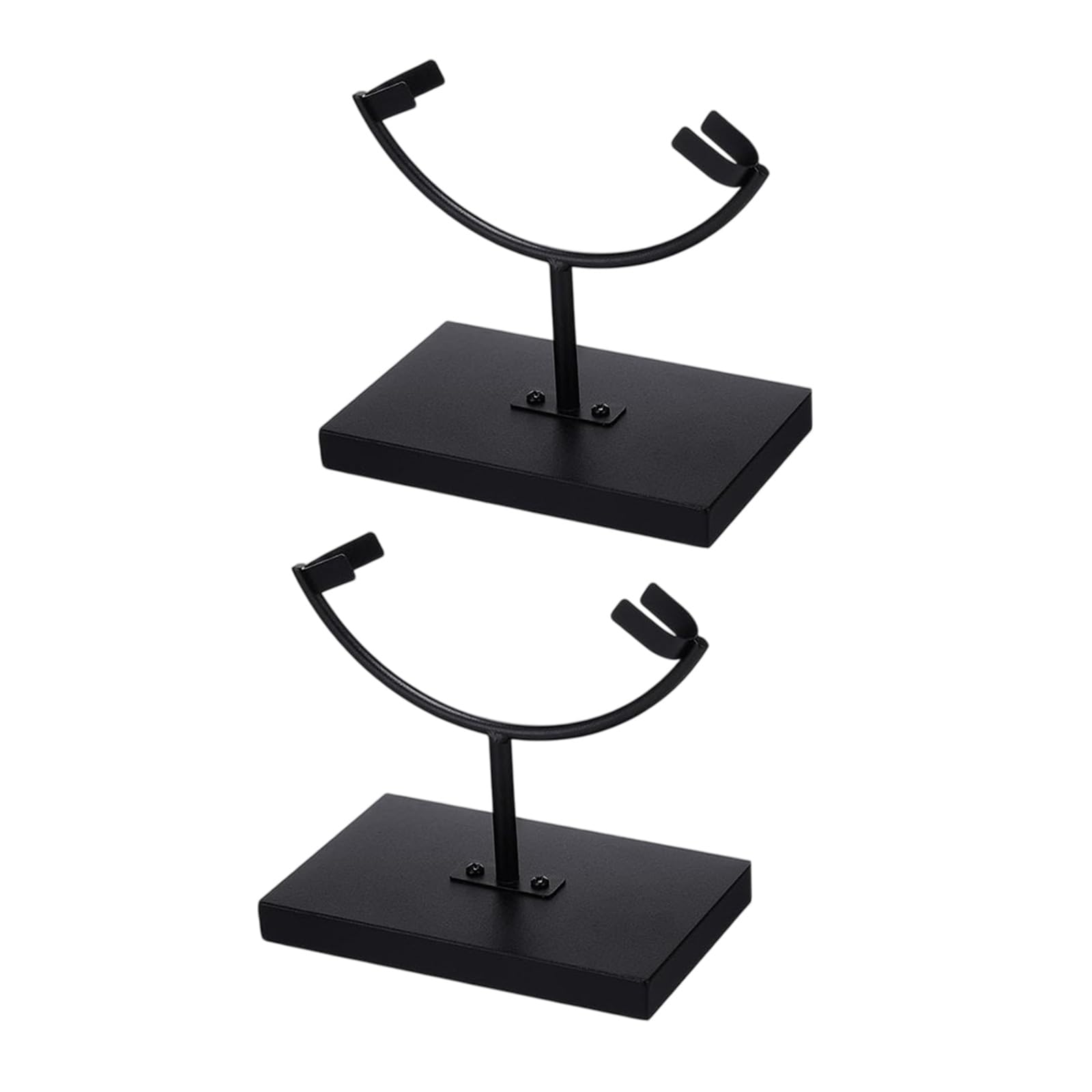 Piceioep 2Pcs Metal Arm Easel Stand with Base Display Holder for Crystals Plate Geode Rock Display Stand Metal