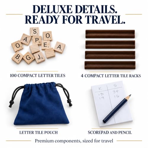 Image of WS Game Company Scrabble Deluxe Travel Edition, 8+ Years