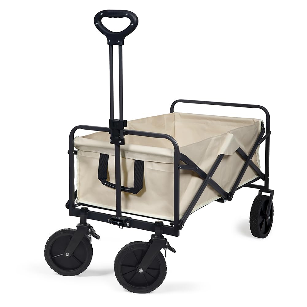 Livoo – Chariot de Transport Pliable SEP137C – 89L, jusqu'à 120 kg, Rotation 360°, Freins intégrés