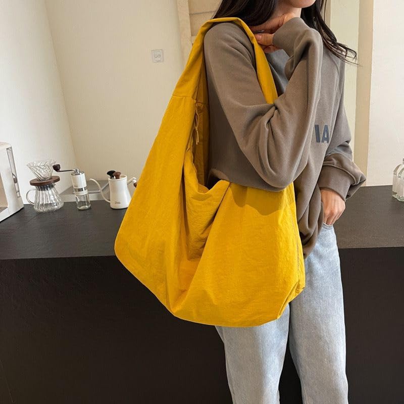 Slouchy Bags for Women Draped Slouchy Tote Hobo Shoulder Bag Large Hobo Nylon Shoulder Underarm Bag Travel Sport image 2