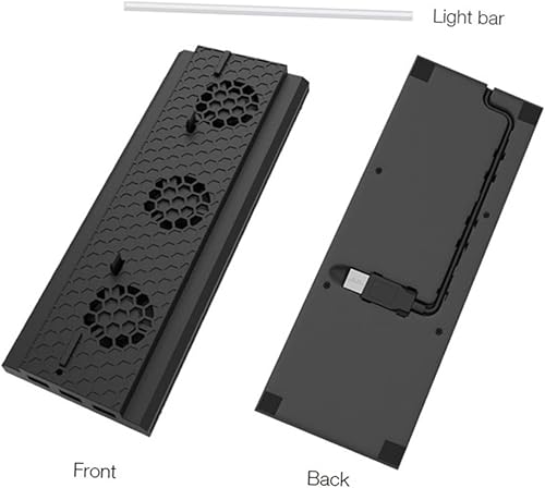 Miniatura 6 de Veemoon Consolas Sistema de refrigeración Enfriadores de consola de juegos Soporte vertical Ventilador de refrigeración para gamer Soporte de
