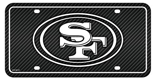Rico Industries NFL Football San Francisco 49ers Autoanhänger aus Kohlefaser, Metall, 15,2 x 30,5 cm, ideal für LKW/Auto/SUV Rico Industries NFL Football San Francisco 49ers Autoanhänger aus Kohlefaser, Metall, 15,2 x 30,5 cm, ideal für LKW/Auto/SUV