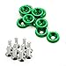 10 Pack M6 Anodized Aluminum Washers and Bolts for Automotive Use Suitable for For fender and Headlight Installation (Red)