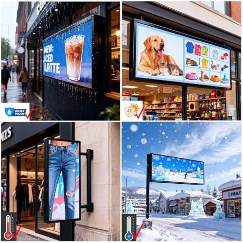 Image of P3 Custom Programmable Led Sign Scrolling Outdoor Digital For Businesses Display Screen Electronic Message Board Stock Ticker Advertising Pixel Led Panel Marquee 40 inchX18 inch