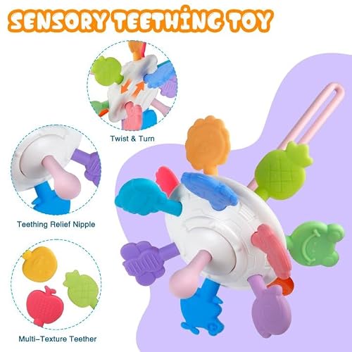 Plunack 4-in-1 Baby Toys for 6-12 Months, Montessori Soft Stacking Blocks for Babies, Infants Teething Toys, Sensory Balls and Educational Learning Set for Toddlers (Boys & Girls) - Thumbnail 3