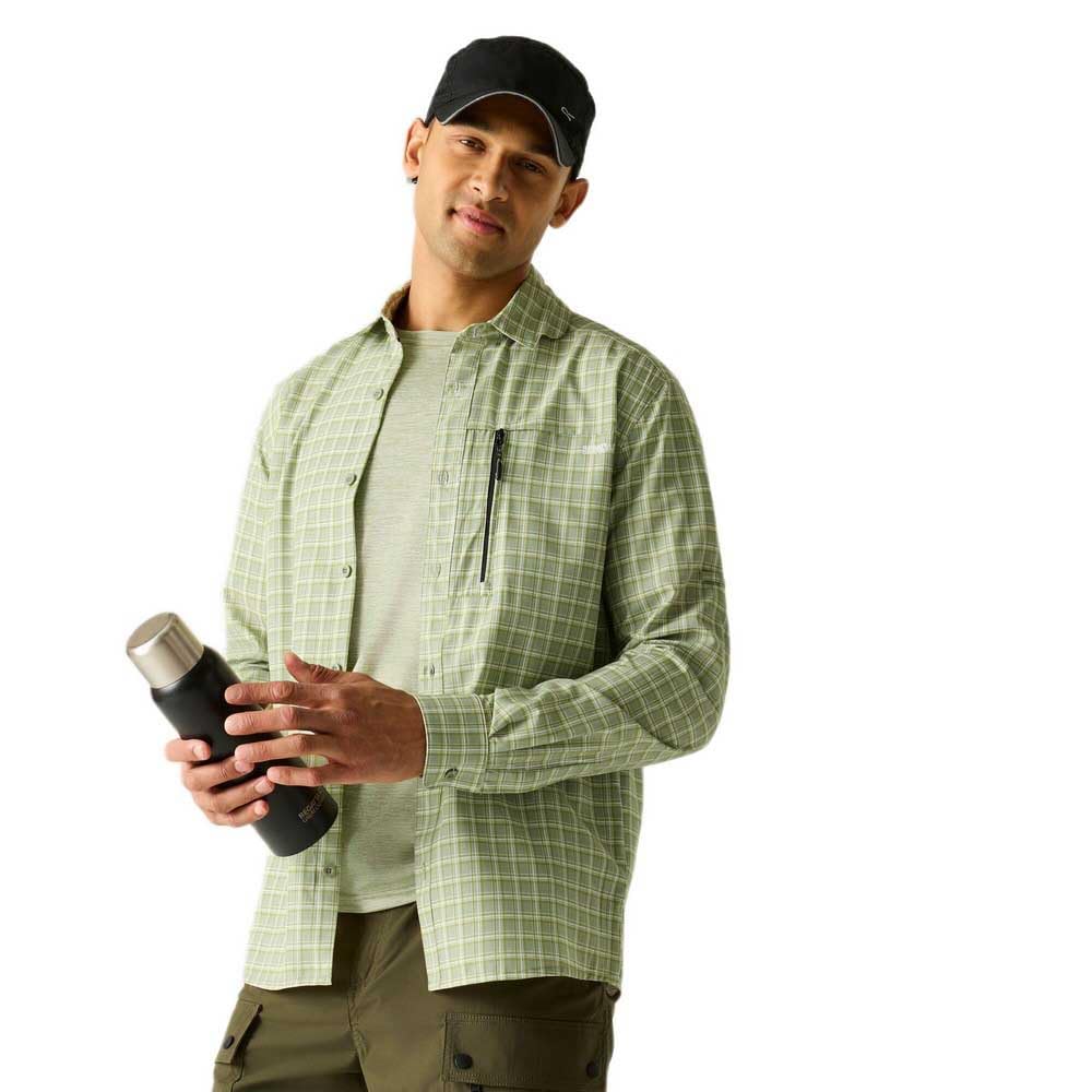 Regatta Men's Long Sleeved Shirt - Pale Green - 2XL