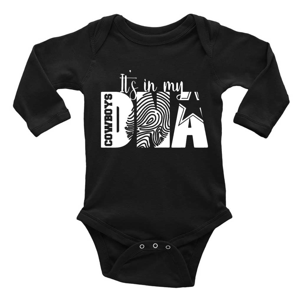 GKrepps It's in My DNA Cowboys Newborn Playsuit Footed Coverall Baby Crawl Clothes