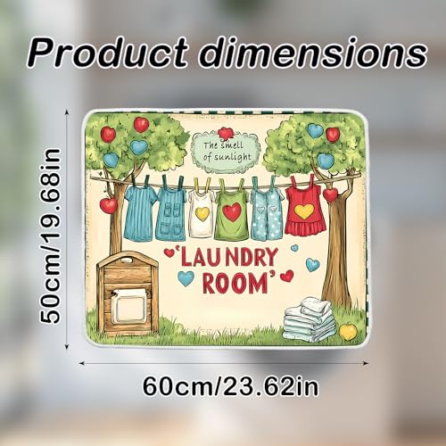Image of Nuxovilar Geometric Dryer Cover for Top 23.6x19.7in Polyester Mat
