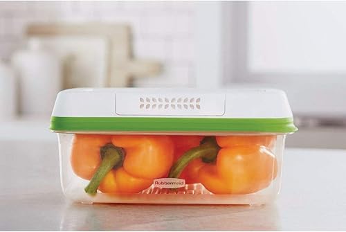 Miniatura 5 de Rubbermaid FreshWorks Saver, recipiente grande de almacenamiento de productos, 18.1 tazas, transparente