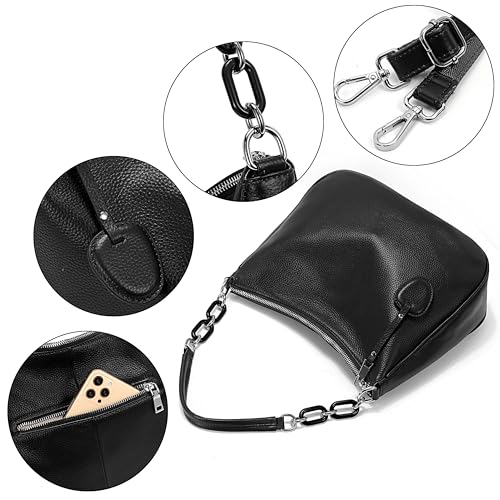 YALUXE Real Leather Hobo Bags for Women Designer Handbags Shoulder Bags Cross-body Purses4