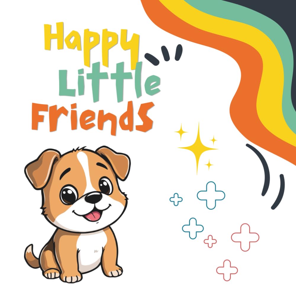 Happy Little Friends: Fun coloring pages for kids
