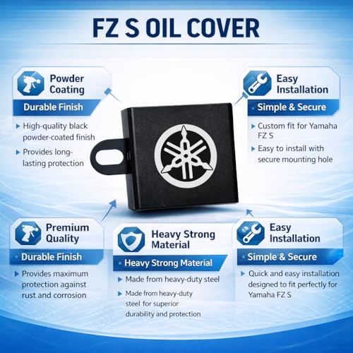 Image of Yamaha FZ S Version Rear Disc Brake Oil Cover Disc Fluid Box Cover Master Oil Reservoir Frame Guard (Black)