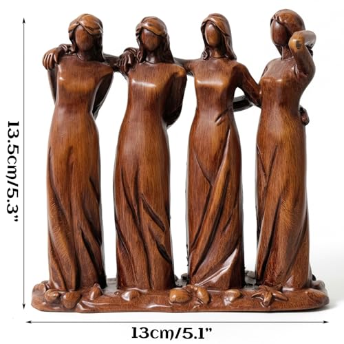 Sculpture de sœurs pour décoration maison et bureau moderne
