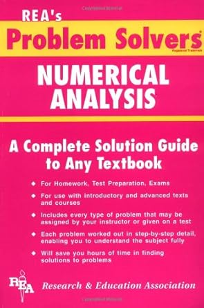 Amazon.com: Numerical Analysis Problem Solver (Problem Solvers Solution ...