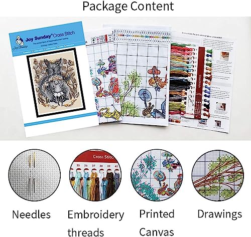 Happy Forever Cross Stitch Kits 11Ct Stamped Patterns For Kids And Adults, Diy Preprinted Embroidery Kit For Beginner, Fairy Tale thumb #1