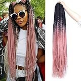 Unionbeauty 30 Inch 8 Packs Crochet Box Braids Crochet Hair Pre-looped Fuffy Bohemian Braids Ombre...