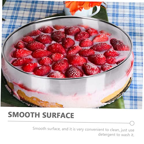 Ipetboom Stainless Steel Pizza Ring 12 Inch Sturdy Pastry Ring Wear-Resistant Household Cake Baking Accessory for Oven and Kitchen Use - Image 7