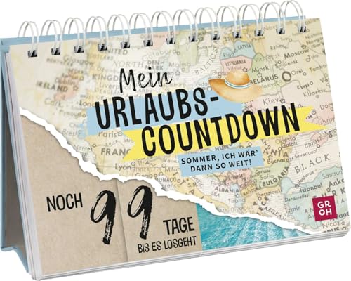 Mein Urlaubscountdown: Sommer, ich wär’ dann so weit! | Spiralbuch mit Countdown ab 99 Tagen für die Vorfreude auf die nächste Reise. Für alle Weltenbummler (Geschenkideen für Reisefans)