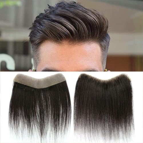 Perruque frontale pour homme en V postiche cheveux naturels discrets - 6