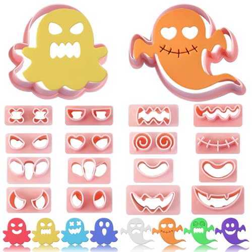 Yueser Moldes Galletas Halloween, Molde Fantasma Moldes Halloween Sandwich Cortador Galletas Halloween Cookie Cutter Halloween Cortadores Cortapastas Cortador de Bizcocho Cortadores de Pastelería