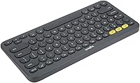 Vista 4 de Logitech Teclado Bluetooth multidispositivo K380 con control FLOW Cross-Computer y fácil de cambiar hasta 3 dispositivos - Gris oscuro (renovado)