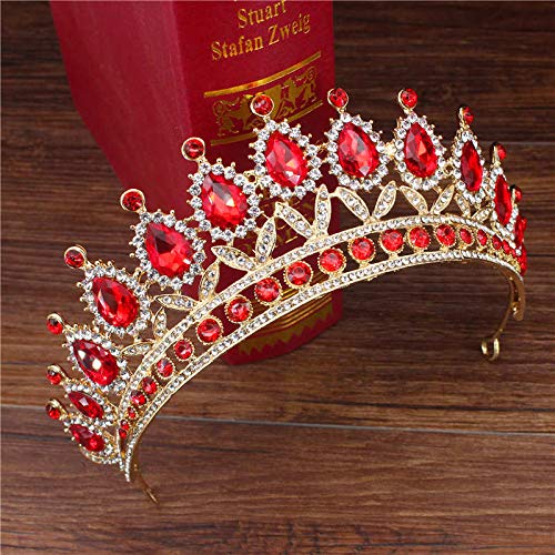 Tiaras de corona para mujer y hombre cristal reina rey