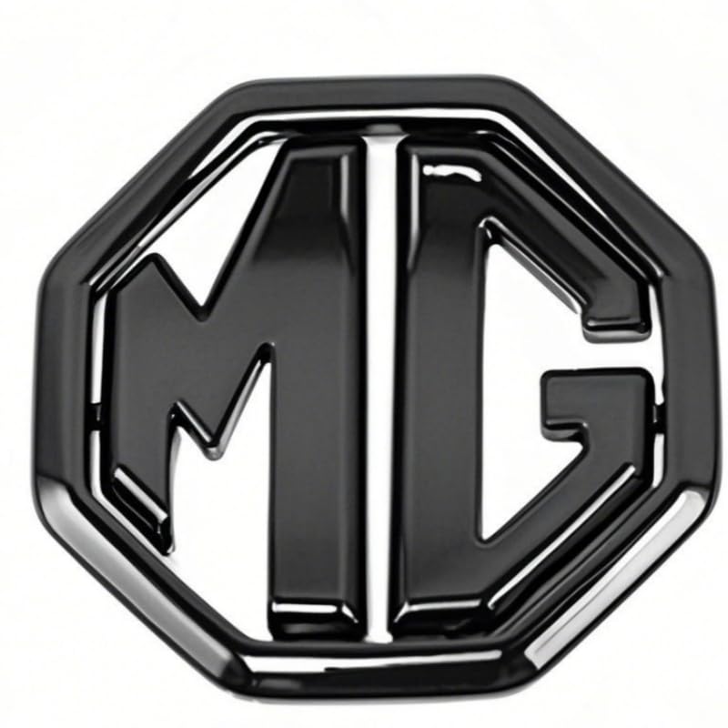 Front Grill Emblem for MG One 2021 2022 2023, Car Emblem Badges, Black Overlay Badge, Car Auto Exterior Emblem, Logo Sticker Decals, Emblem Accessories,Black-Front
